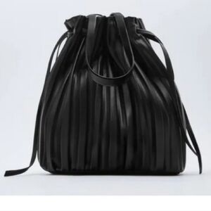 Zara Pleated Bucket Bag